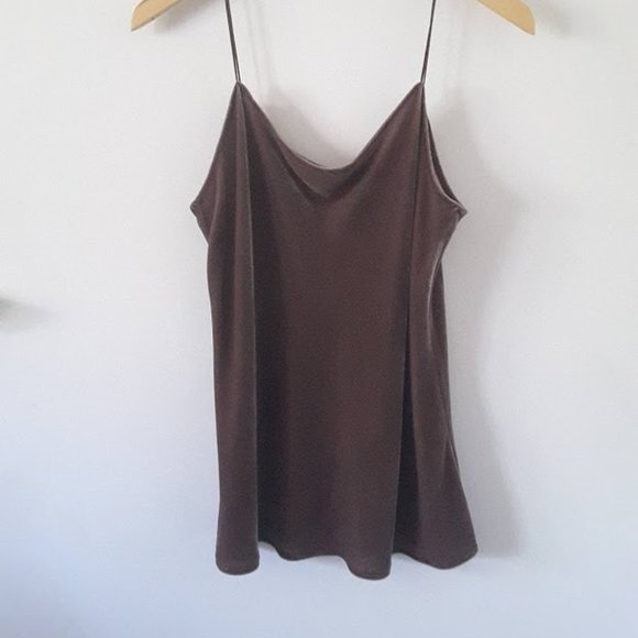 Vince Taupe Velvet Flowy Cami - Picture 3 of 10